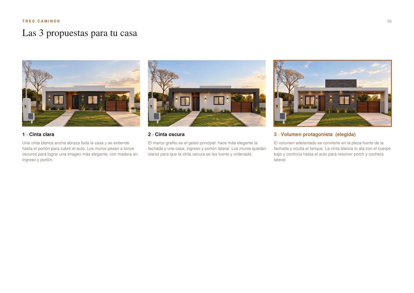 Las 3 propuestas